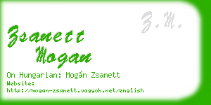 zsanett mogan business card